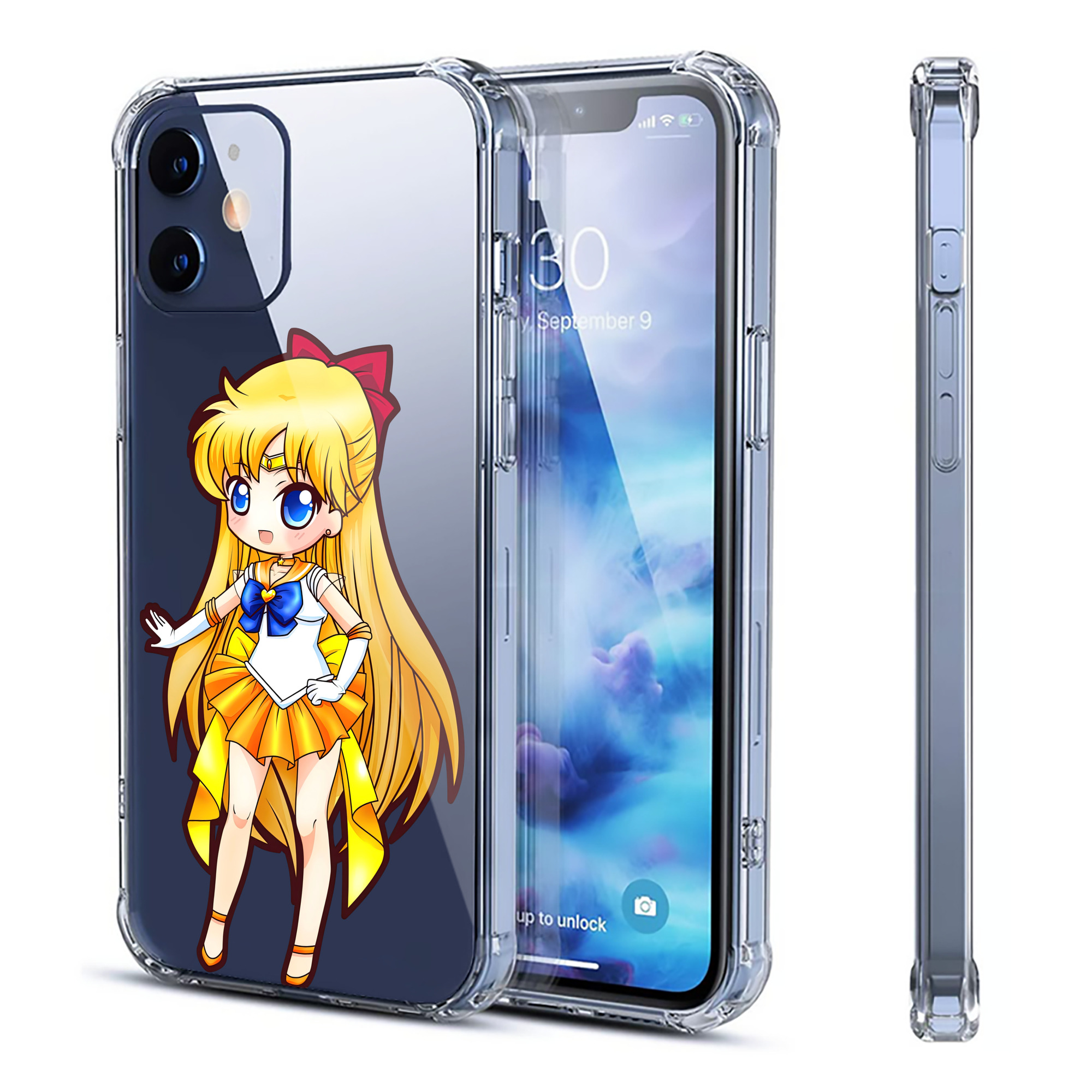 （画像用） 美少女戦士セーラームーン 愛野 美奈子 あいの みなこ Sailor Moon Aino Minako 【iPhone 12シリーズ対応】透明スマホケース（クリアソフトケース）